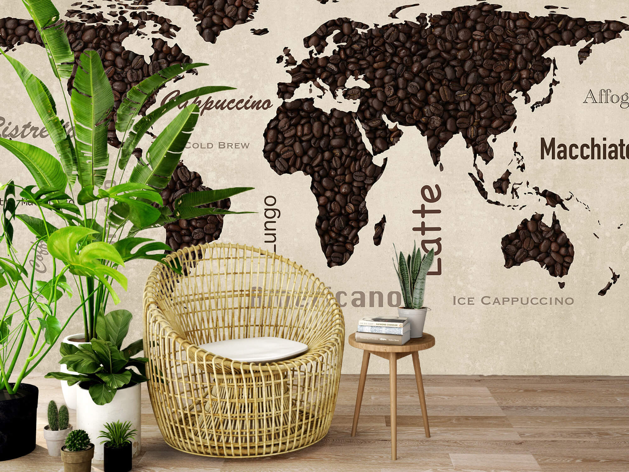 wallpaper Weltkarte Kaffee 3