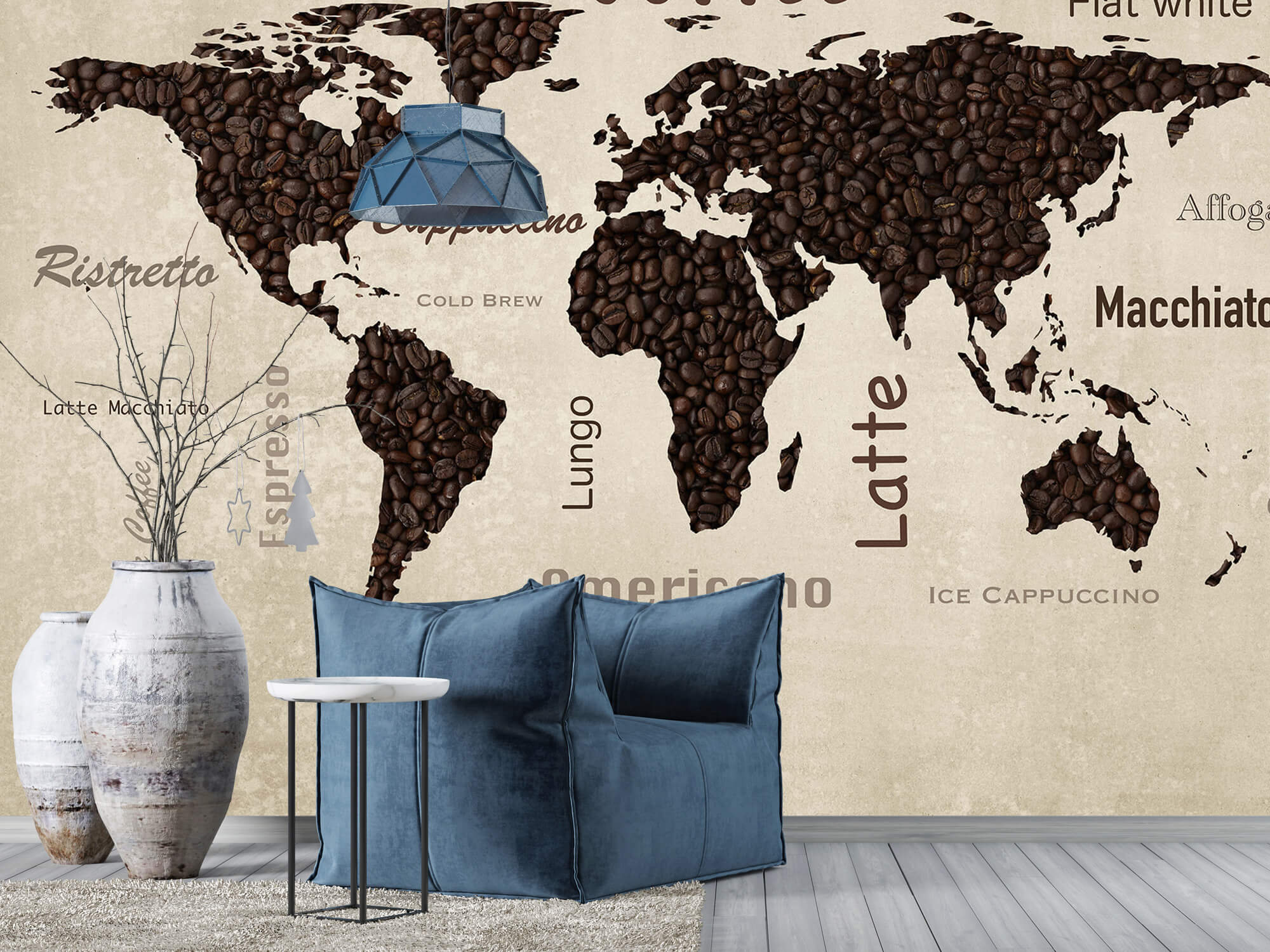 wallpaper Weltkarte Kaffee 4