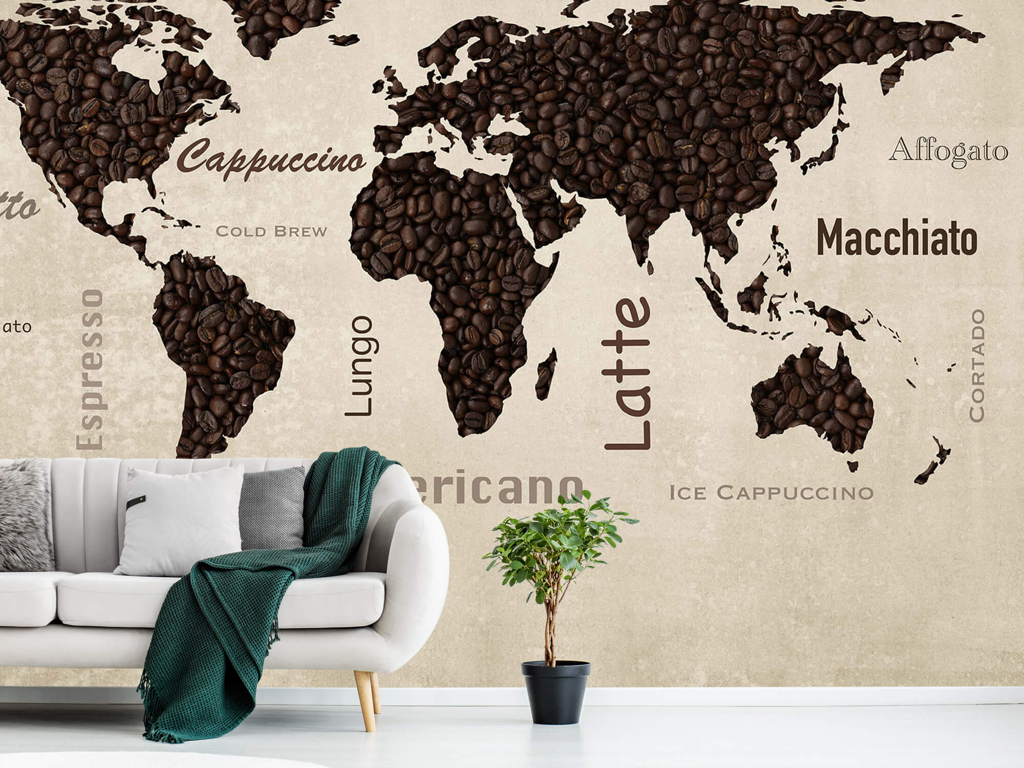 wallpaper Weltkarte Kaffee 8