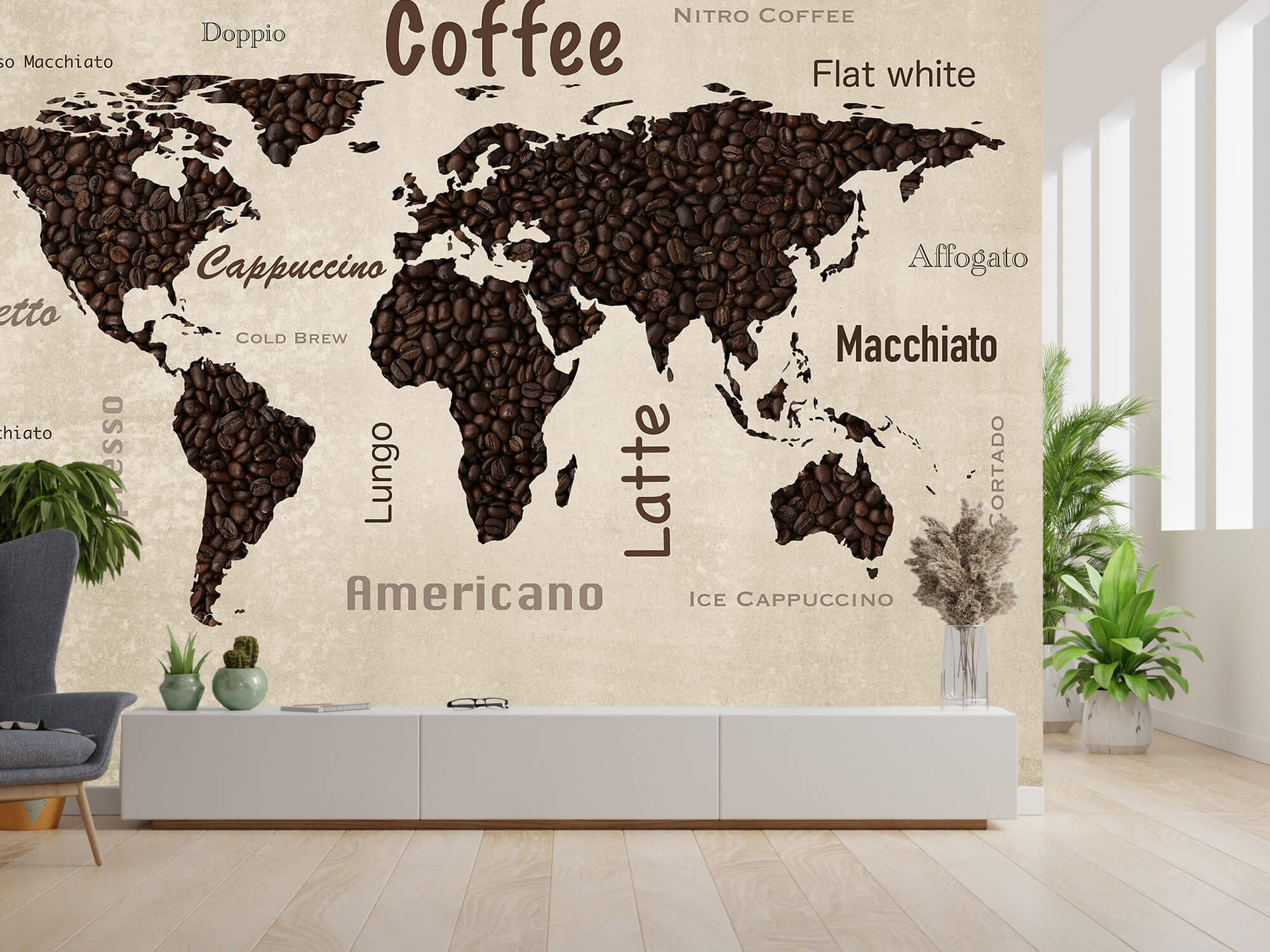 wallpaper Weltkarte Kaffee 10