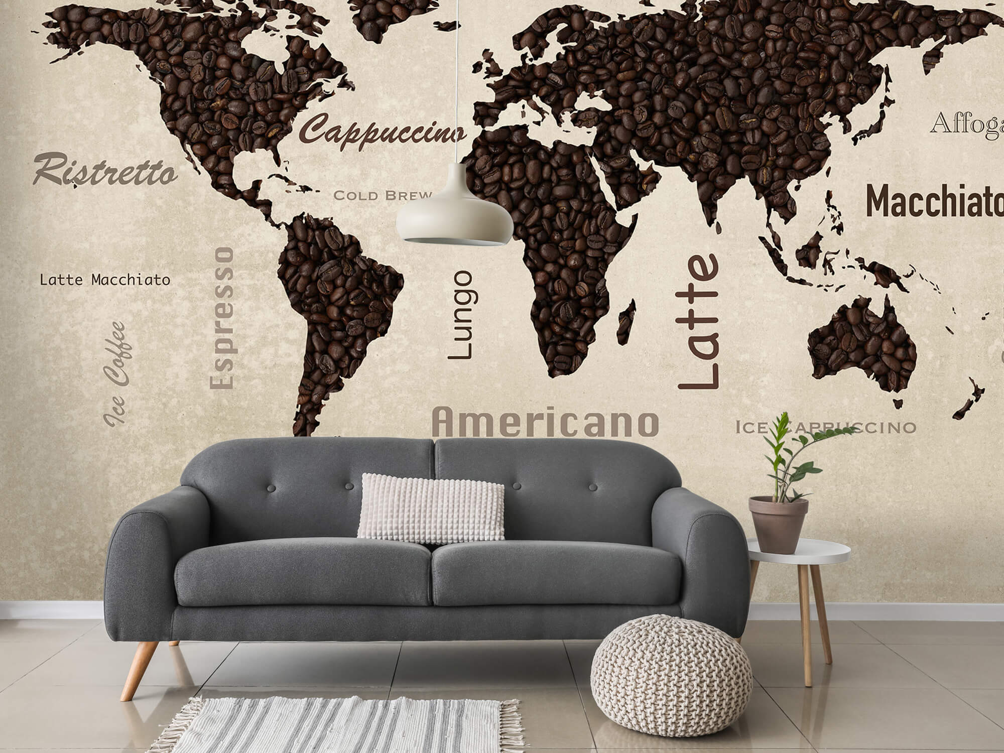 wallpaper Weltkarte Kaffee 11
